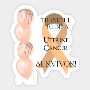 Uterine Cancer Survivor Support Sticker